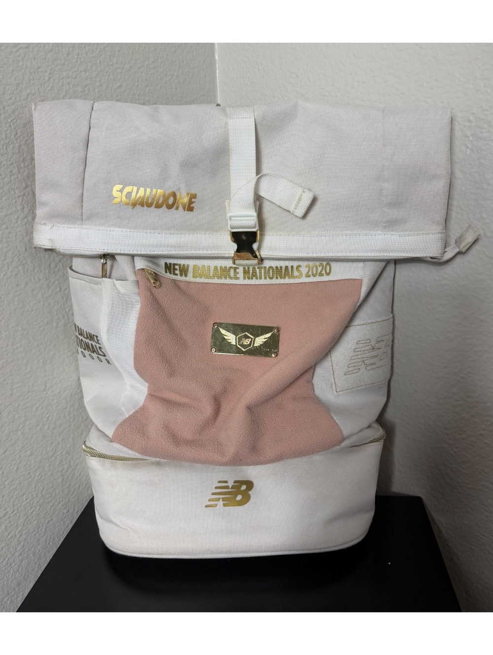 New Balance 2020 Nationals Indoor NBNI Backpack Pink Gold